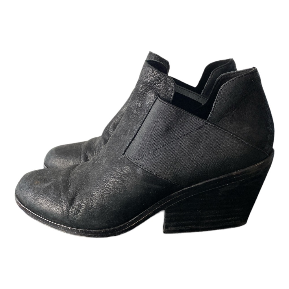 ☃️Eileen Fisher 'Even' Tumbled Nubuck Black Bootie Size 7.5 MSRP $250